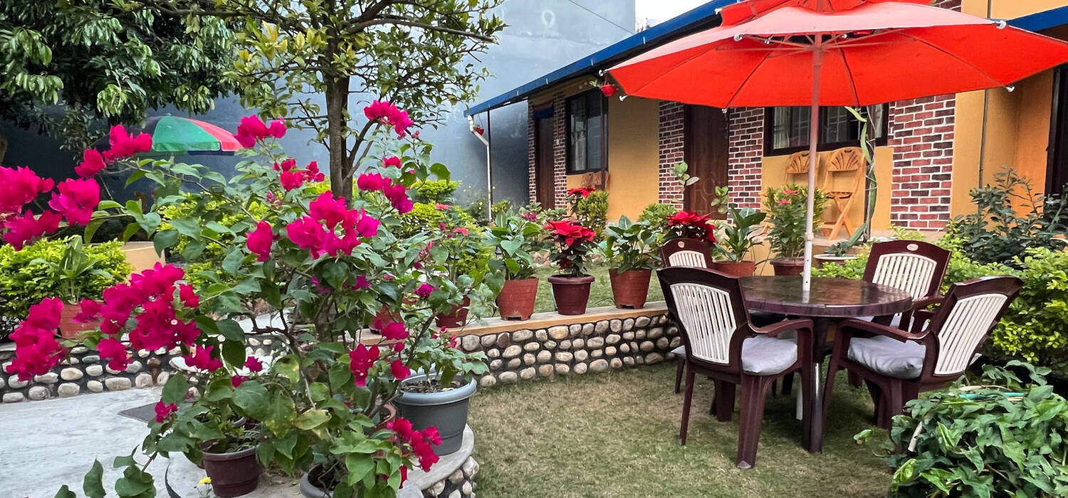 With our spacious and colorful garden